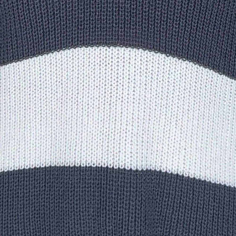 NEW IN FEBRUARY stripe v-neck sleeveless knit top in navy - Picture 2 of 2